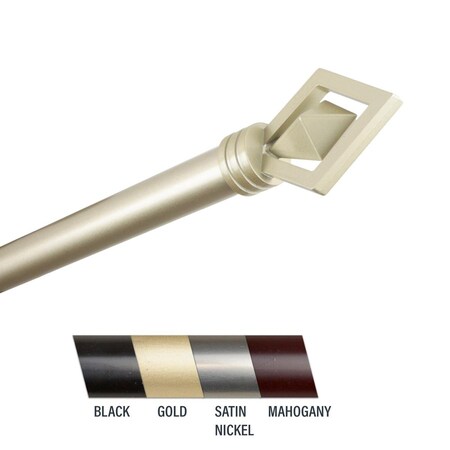 Central Design Lance 1 in. Curtain Rod; 120-170 in. - Light Gold 100-69-993